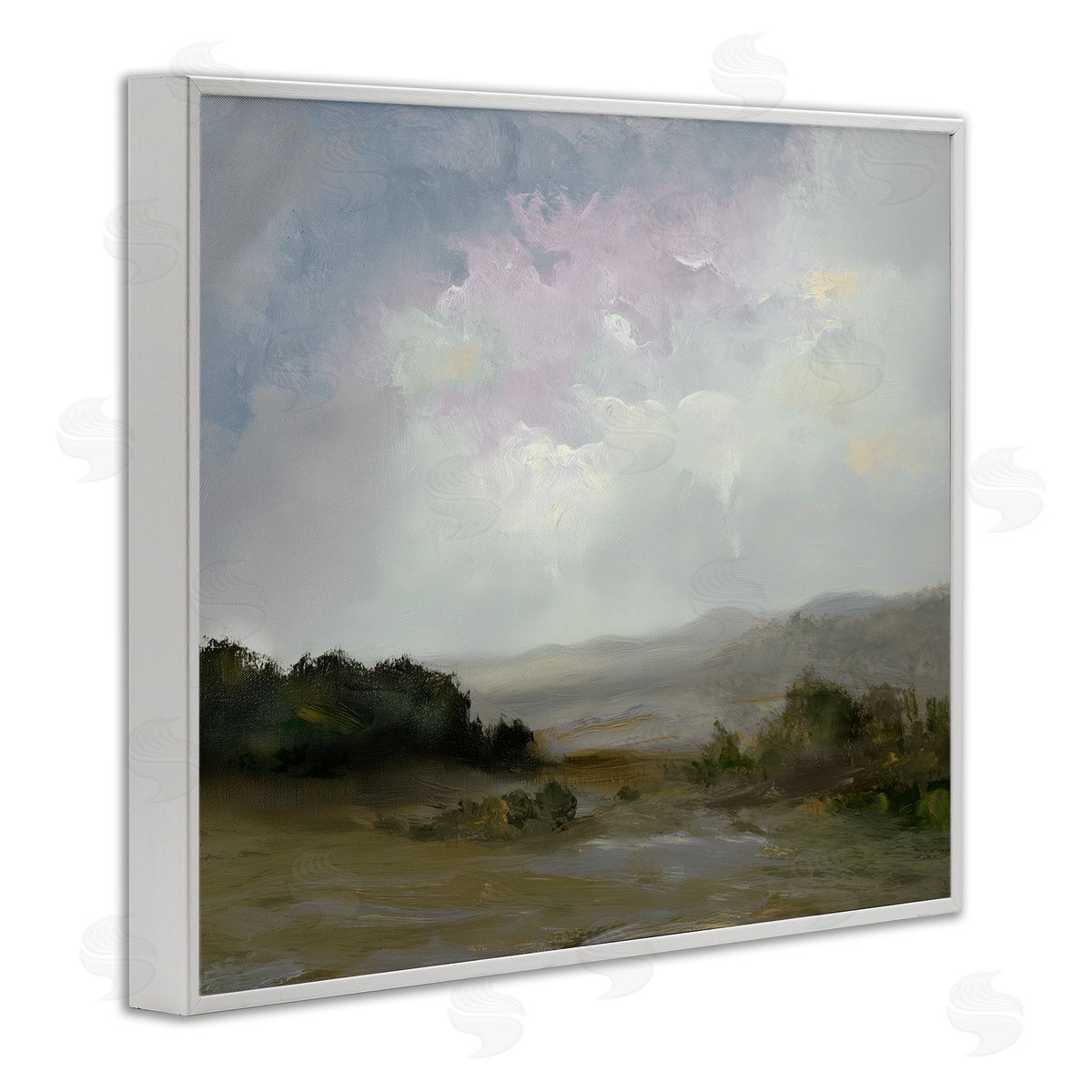 Annabelle Hall Refreshed Quiet Landscape White Frame Giclee Art Print