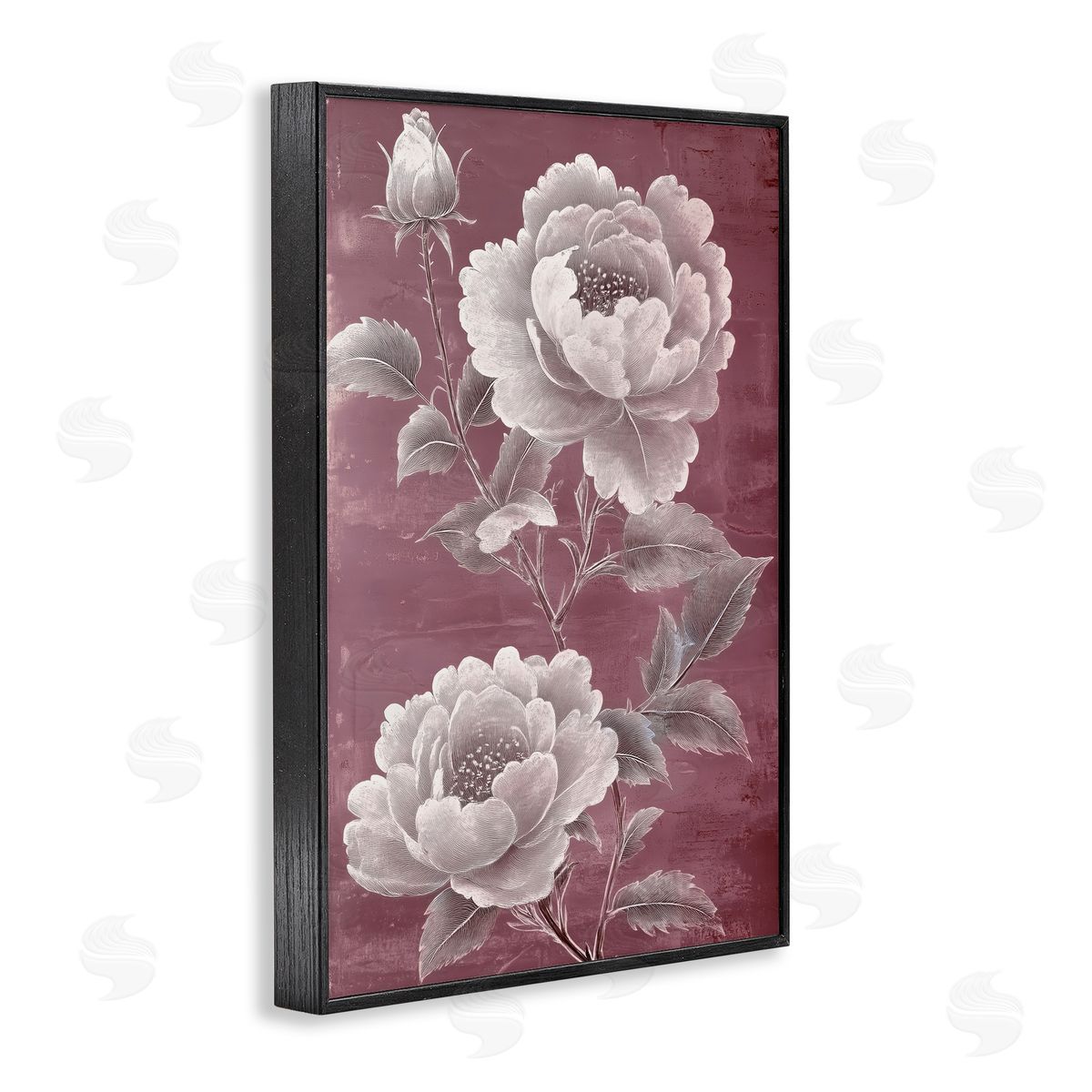 Annabelle Hall Chambermaid Rose Blossoms Black Framed Giclee Art Print
