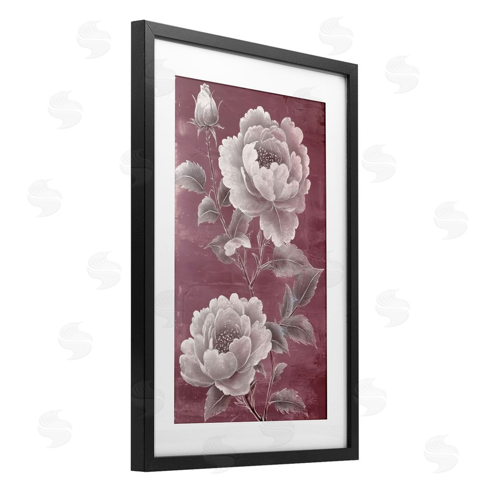 Annabelle Hall Chambermaid Rose Blossoms Black Framed Print Under Glass Art