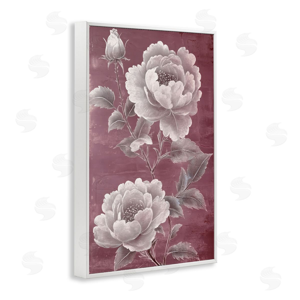 Annabelle Hall Chambermaid Rose Blossoms White Frame Giclee Art Print