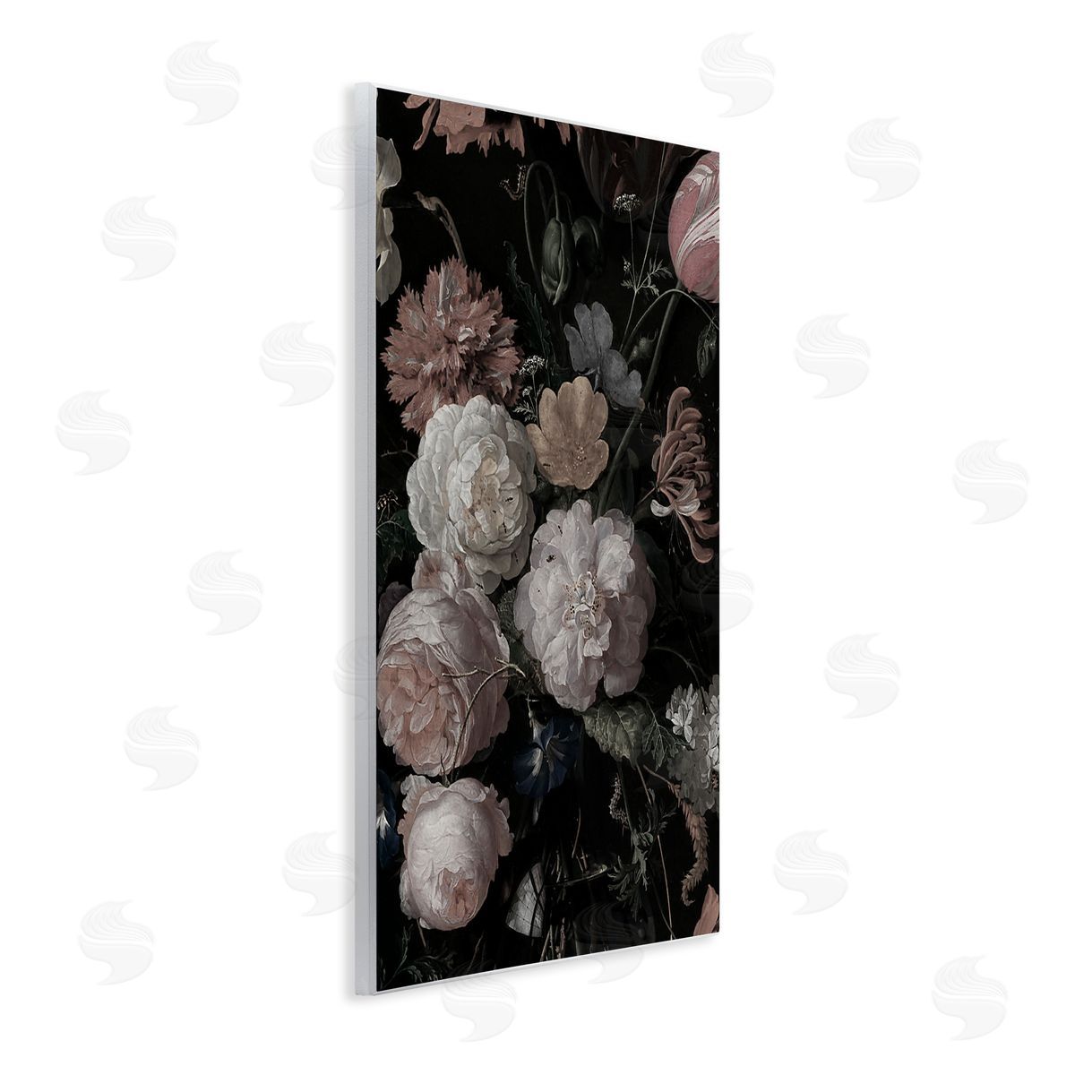 Annabelle Hall Dark Arrangement of Flowers Wall Plaque Art Print