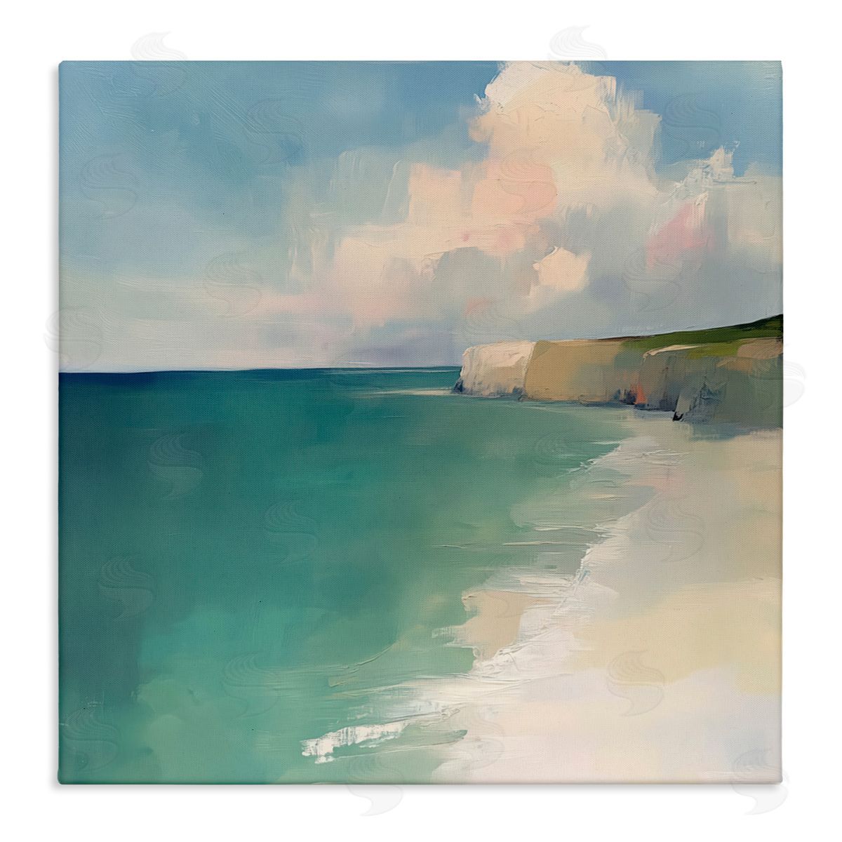 Annabelle Hall Turquoise Horizons Expression Canvas Wall Art Print