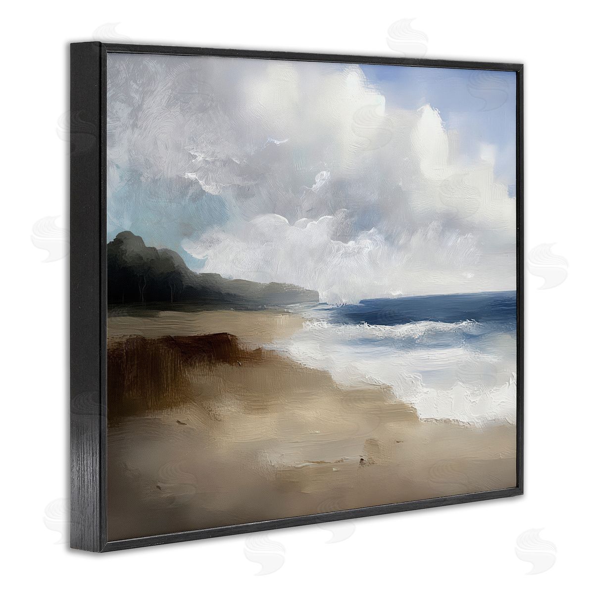 Annabelle Hall Sea Of Sighs Landscape Black Framed Giclee Art Print