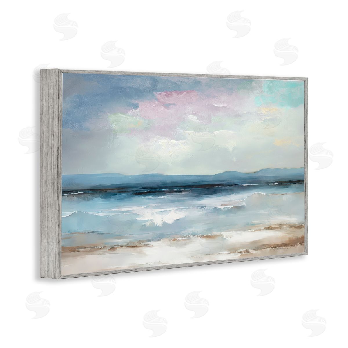 Annabelle Hall Coastal Sea Of Sighs Gray Framed Giclee Art Print