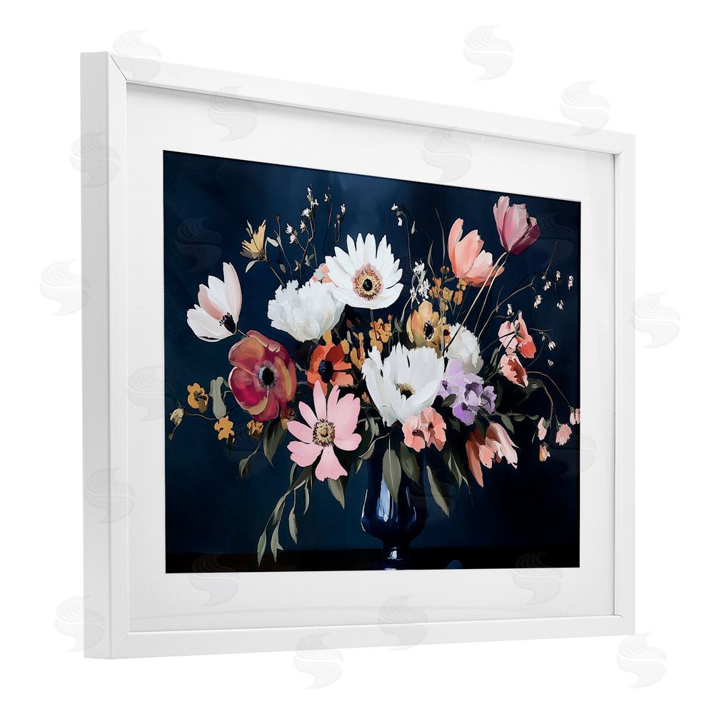 Annabelle Hall Disorderly Conduct Bouquet White Framed Print Under Glass Art