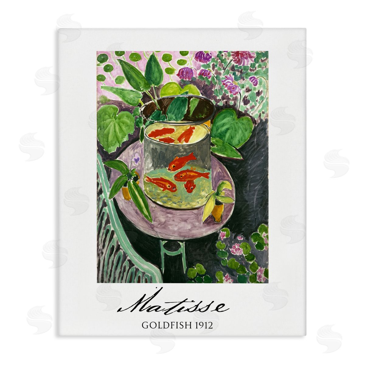Vintage Hustle Matisse Goldfish Still Life Canvas Wall Art Print