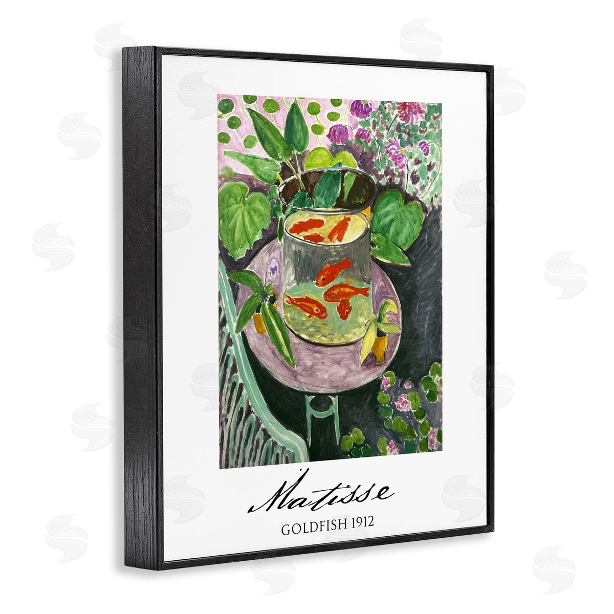 Vintage Hustle Matisse Goldfish Still Life Black Framed Giclee Art Print