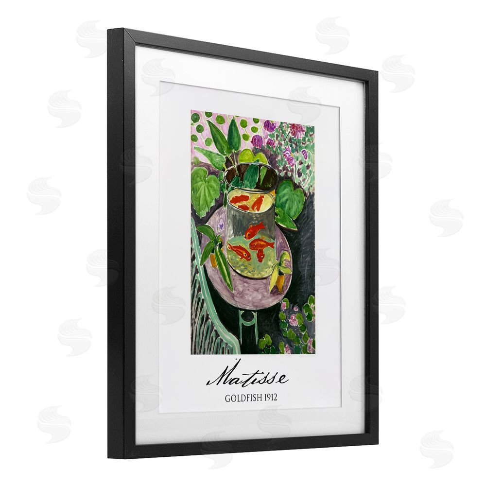 Vintage Hustle Matisse Goldfish Still Life Black Framed Print Under Glass Art