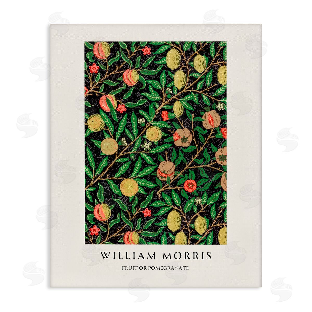 Vintage Hustle William Morris Fruit Or Pomegranate Canvas Wall Art Print