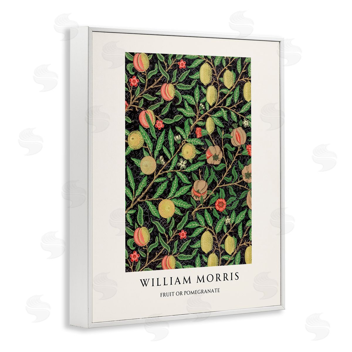 Vintage Hustle William Morris Fruit Or Pomegranate White Frame Giclee Art Print