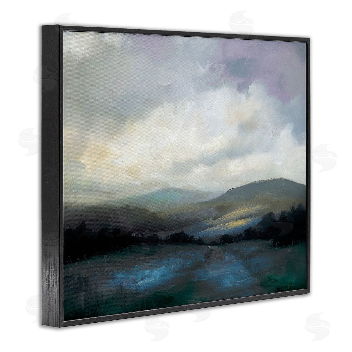 Annabelle Hall Refreshed Quiet Mountainscape Black Framed Giclee Art Print