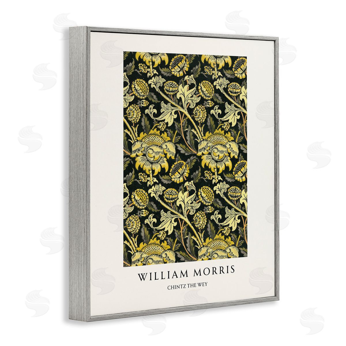 Vintage Hustle William Morris Chintz The Wey Gray Framed Giclee Art Print
