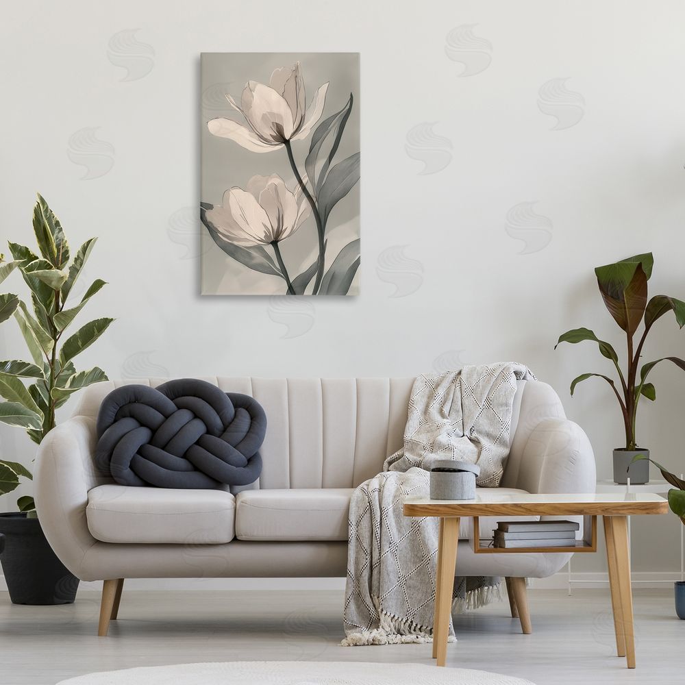 Annabelle Hall Budding Monochrome Magnolias Printed Wall Art in Room