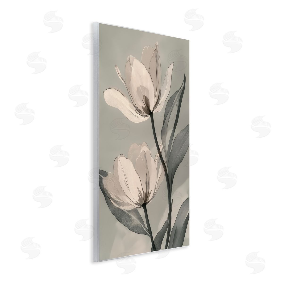 Annabelle Hall Budding Monochrome Magnolias Wall Plaque Art Print