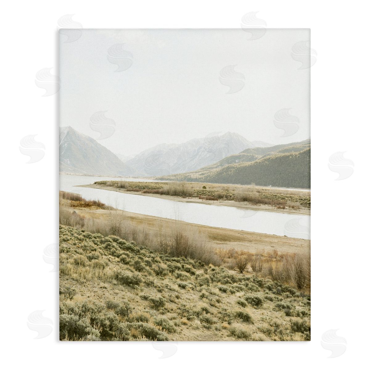 Leah Straatsma River Mountains Peace Canvas Wall Art Print