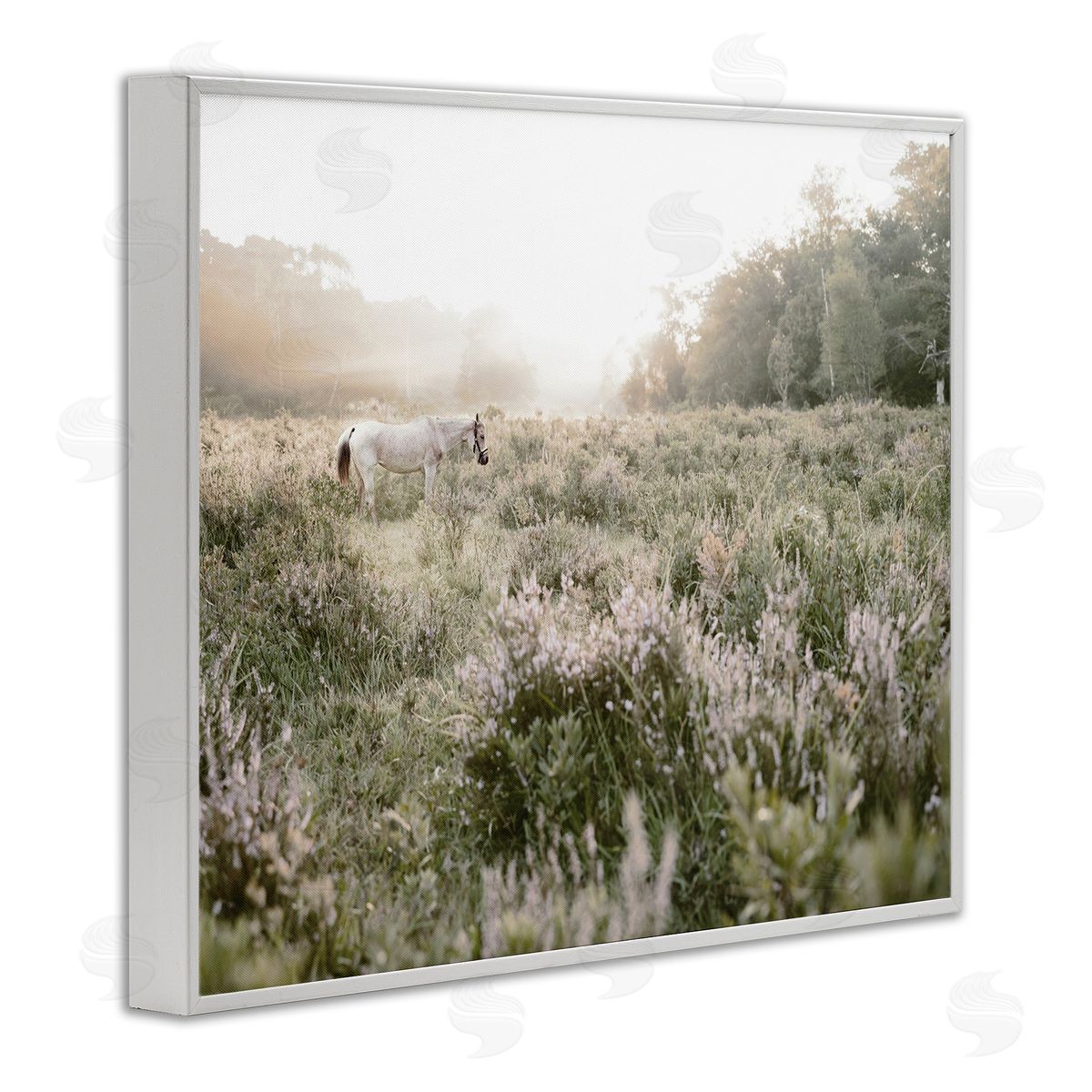 Leah Straatsma Misty Sunset Horse White Frame Giclee Art Print