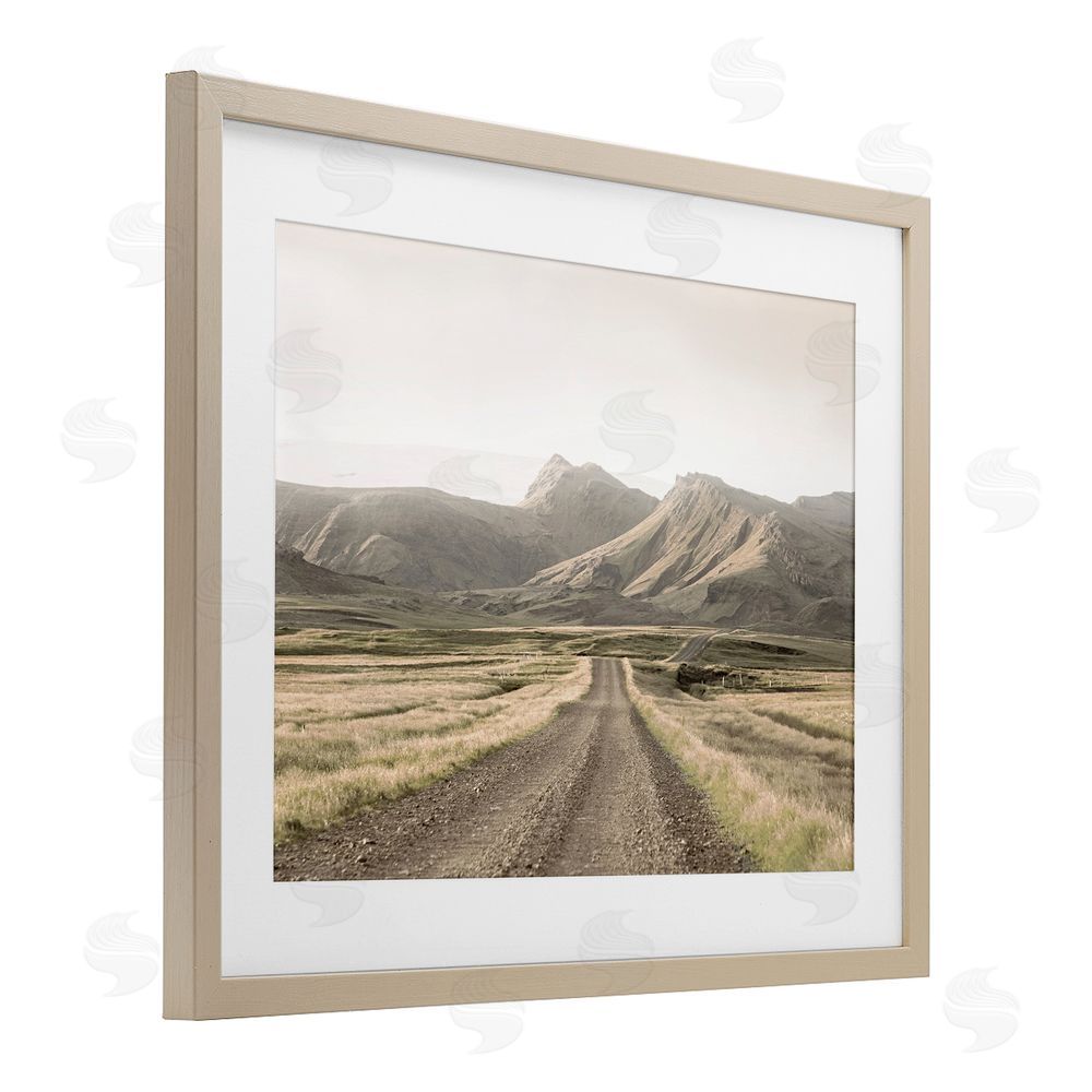 Leah Straatsma Misty Mountain Road View Birch Framed Print Under Glass Art