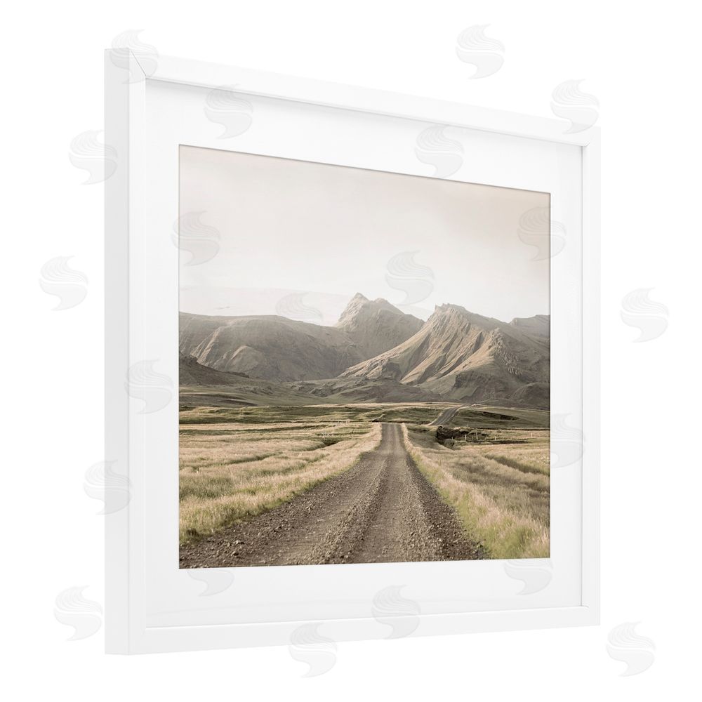 Leah Straatsma Misty Mountain Road View White Framed Print Under Glass Art