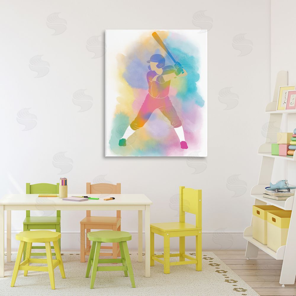 Marcus Prime Colorful Sports Baseball Printed Wall Art in Room