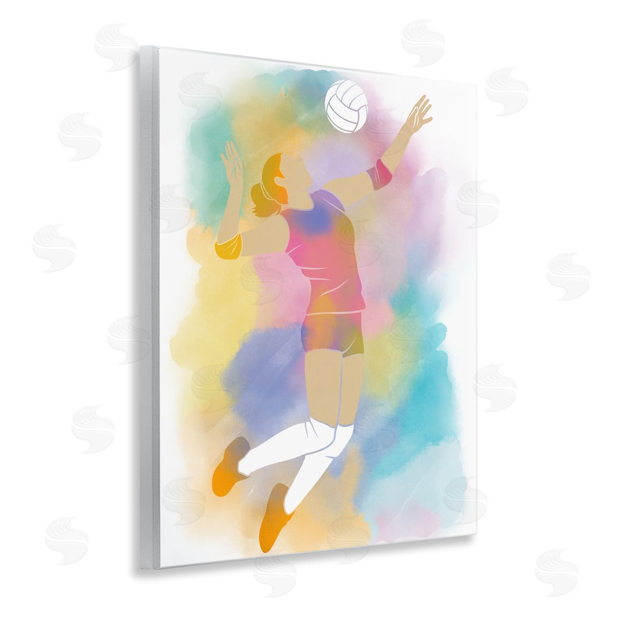 Marcus Prime Colorful Sports Volleyball Wall Plaque Art Print