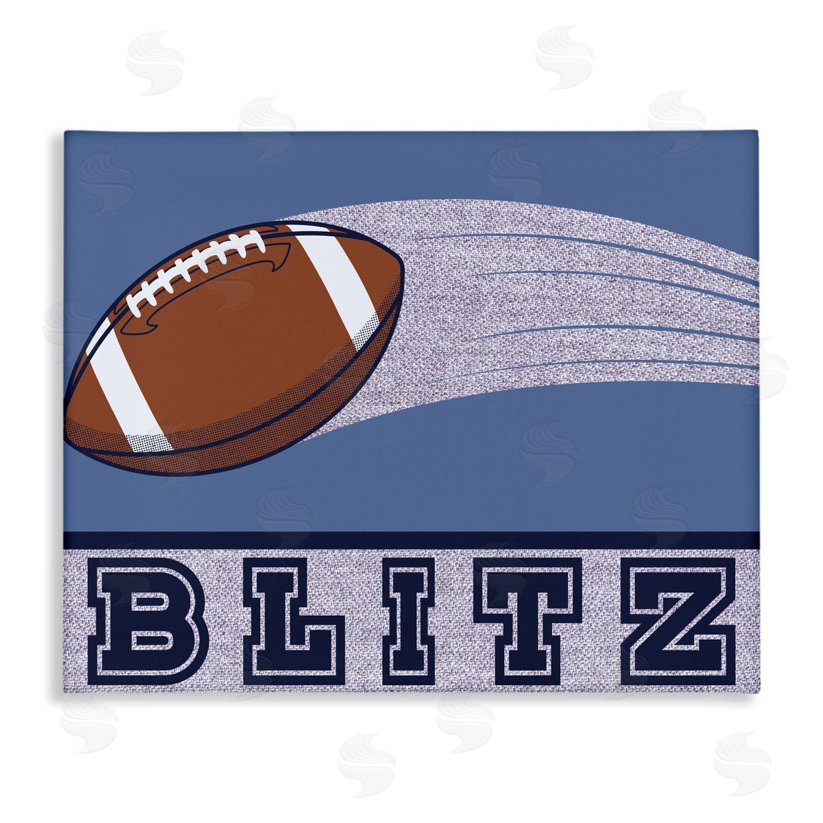 Marcus Prime Blitz Vintage Football Canvas Wall Art Print
