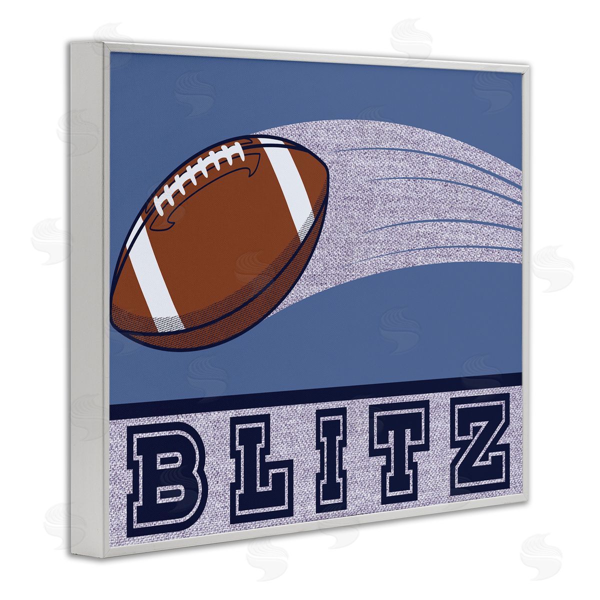 Marcus Prime Blitz Vintage Football White Frame Giclee Art Print