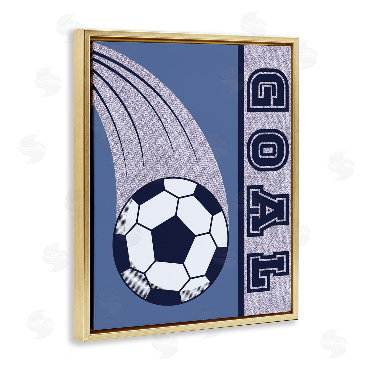 Marcus Prime Goal Vintage Soccer Gold Floating Frame Canvas Art Print