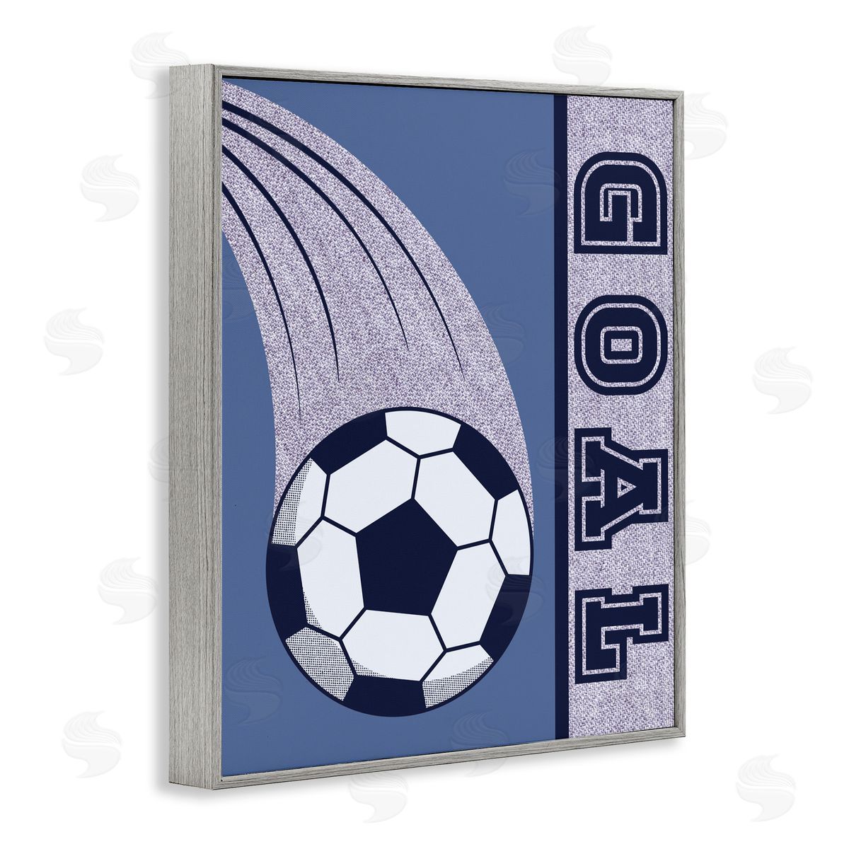 Marcus Prime Goal Vintage Soccer Gray Framed Giclee Art Print