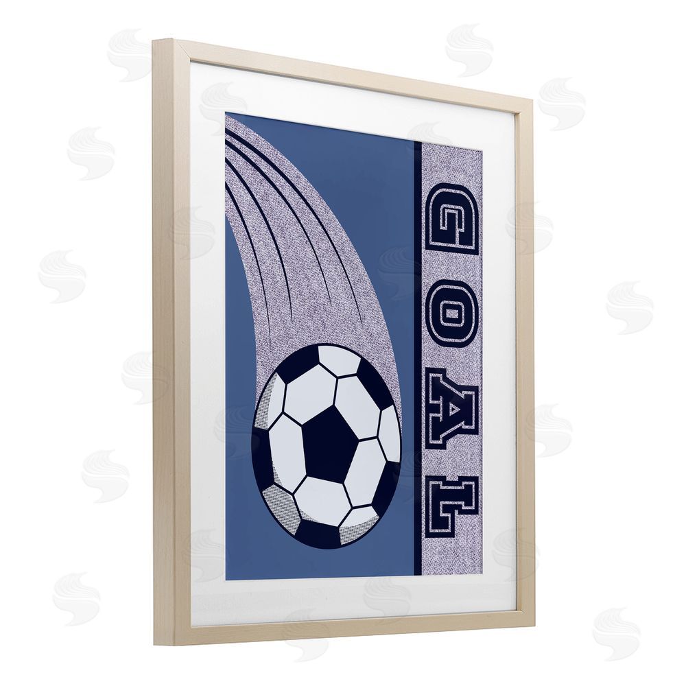 Marcus Prime Goal Vintage Soccer Birch Framed Print Under Glass Art
