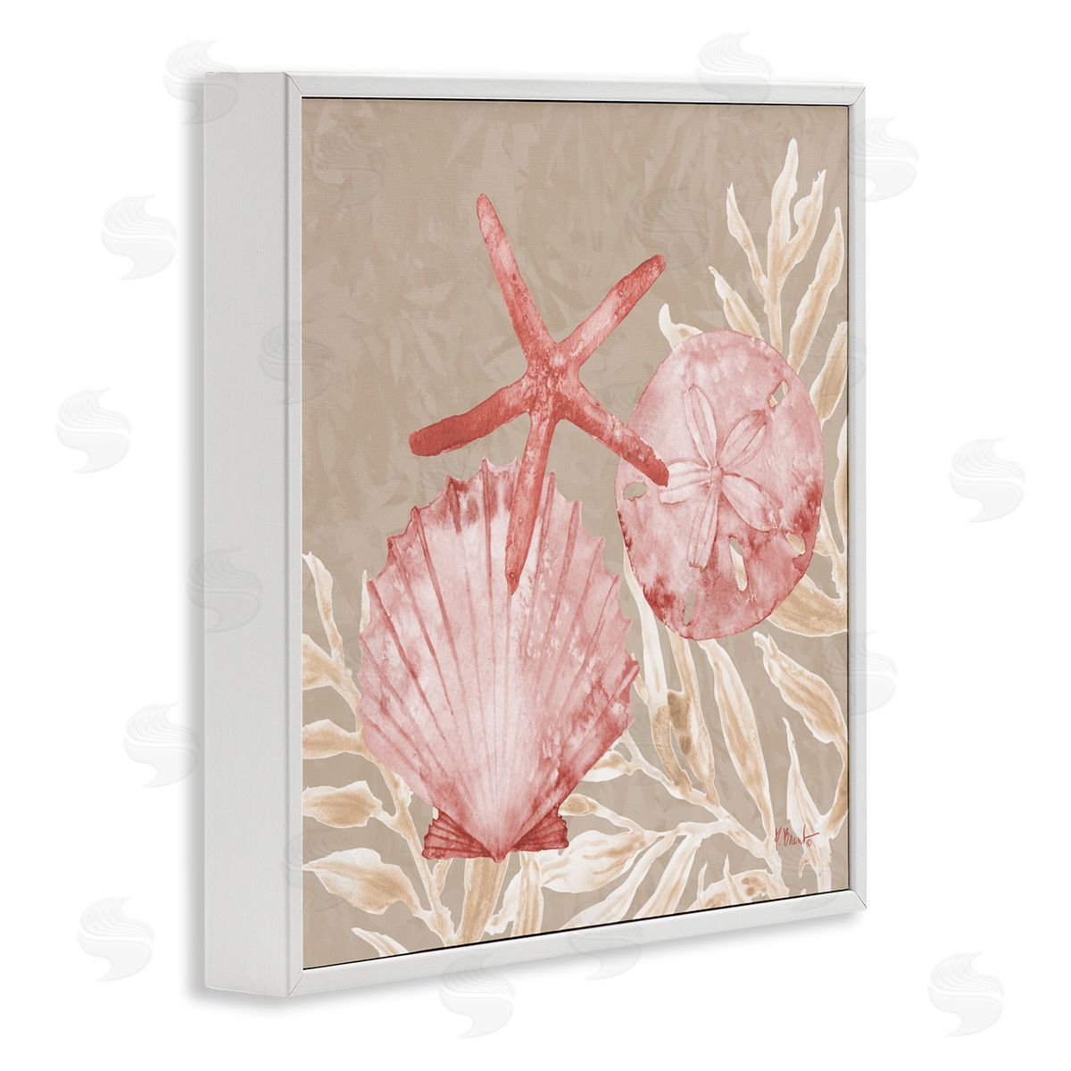 Paul Brent Tampico Shells & Starfish White Frame Giclee Art Print