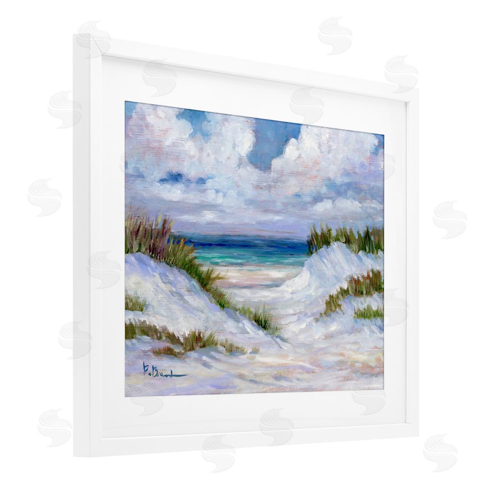 Paul Brent Gulf Dunescape Scene White Framed Print Under Glass Art