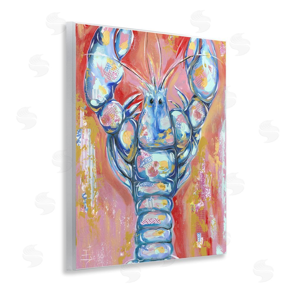 Estelle Grengs Funky Vibrant Lobster Wall Plaque Art Print