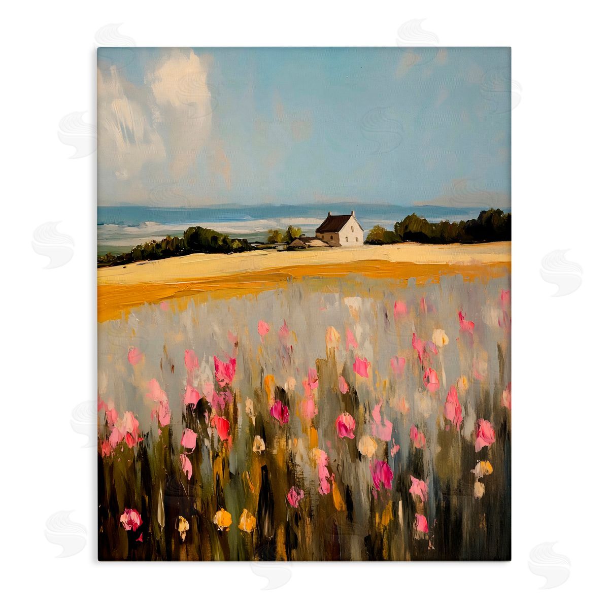 Franklyn Gregory Expressive Coastal Cottage Canvas Wall Art Print