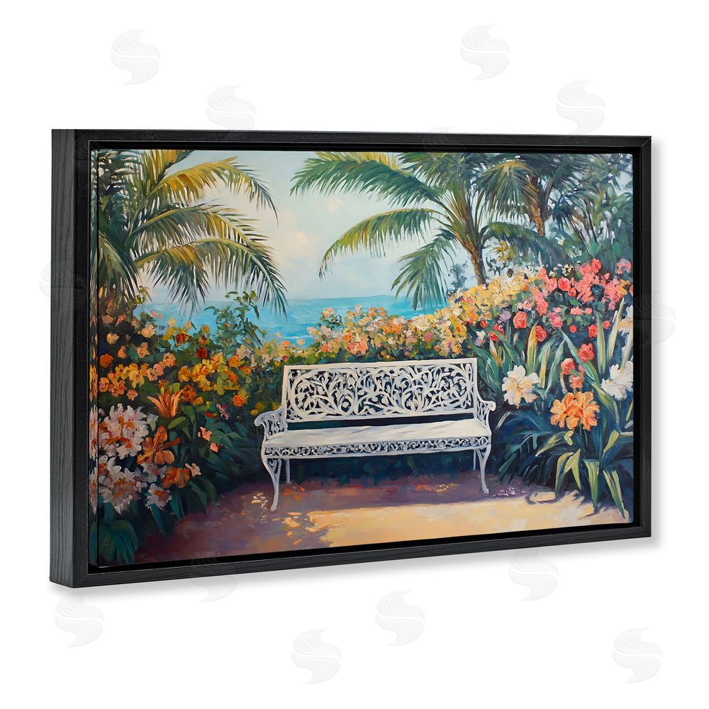 Franklyn Gregory Picture Perfect Tropics Black Floating Frame Canvas Wall Art Print