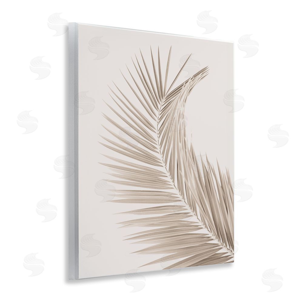 Sisi and Seb Curved Neutral Brown Palm Wall Plaque Art Print