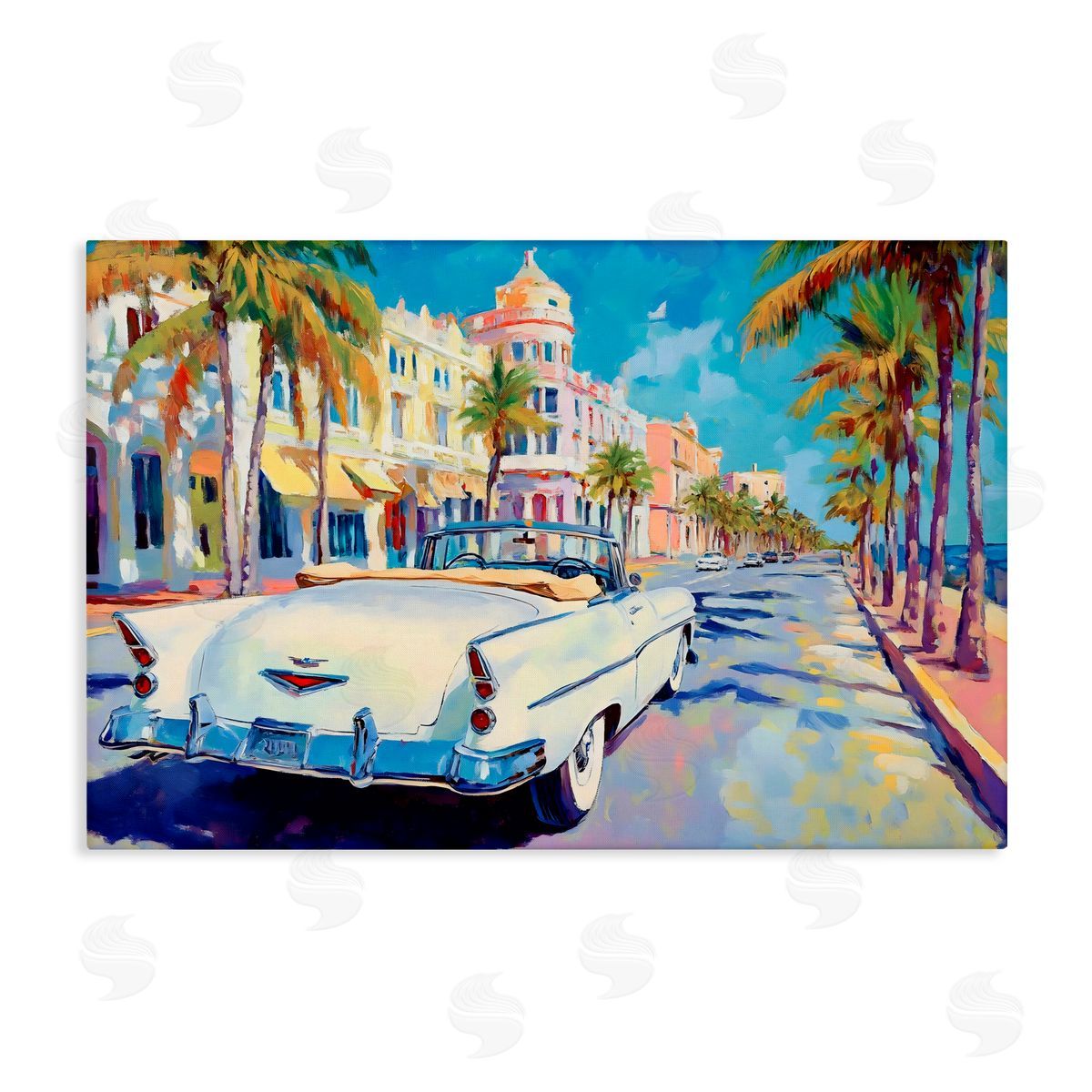 Franklyn Gregory Vintage Convertible Boulevard Canvas Wall Art Print