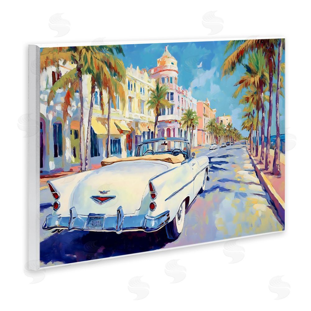 Franklyn Gregory Vintage Convertible Boulevard Wall Plaque Art Print