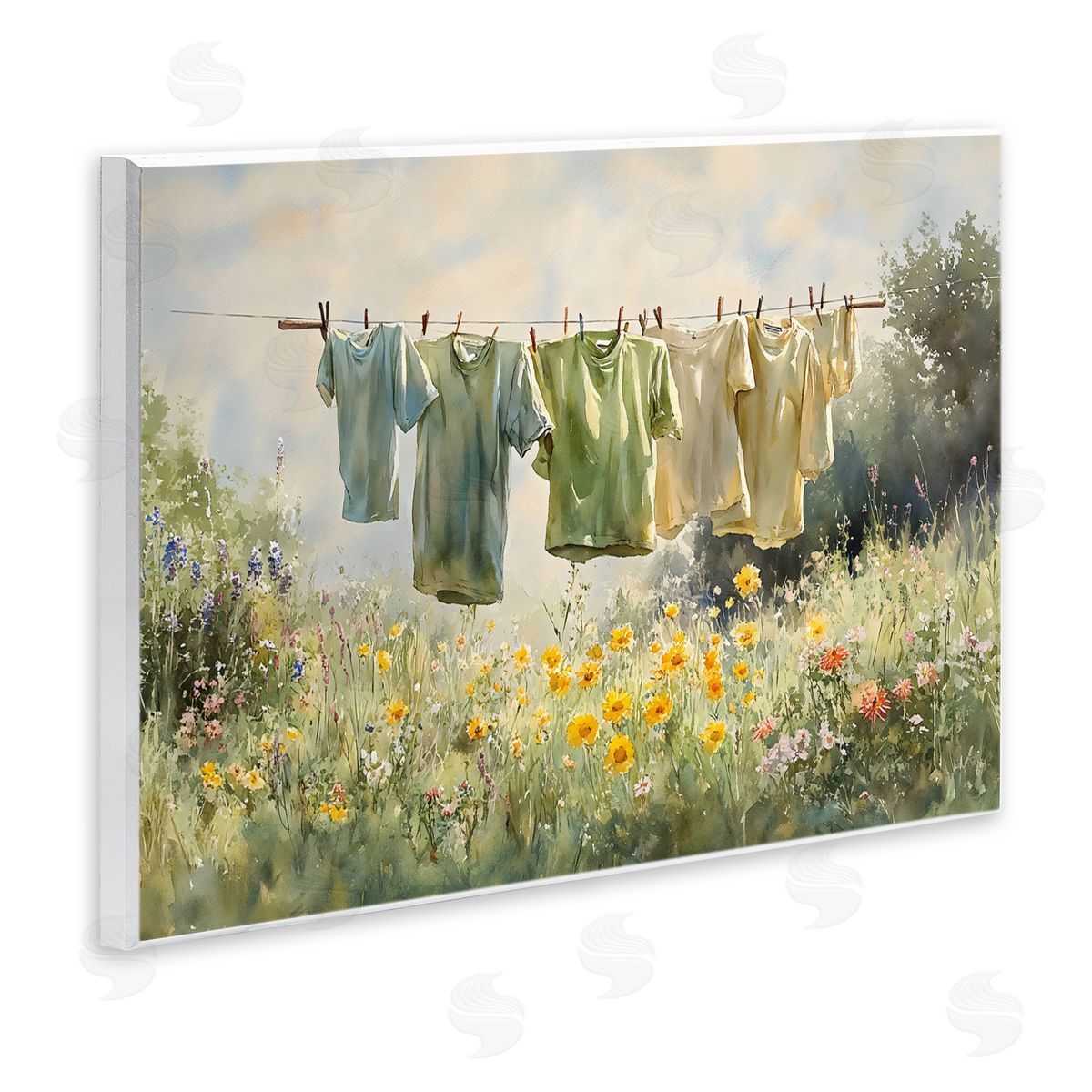 Creative Studio Wildflower & Backyard Laundry Wall Plaque Art Print
