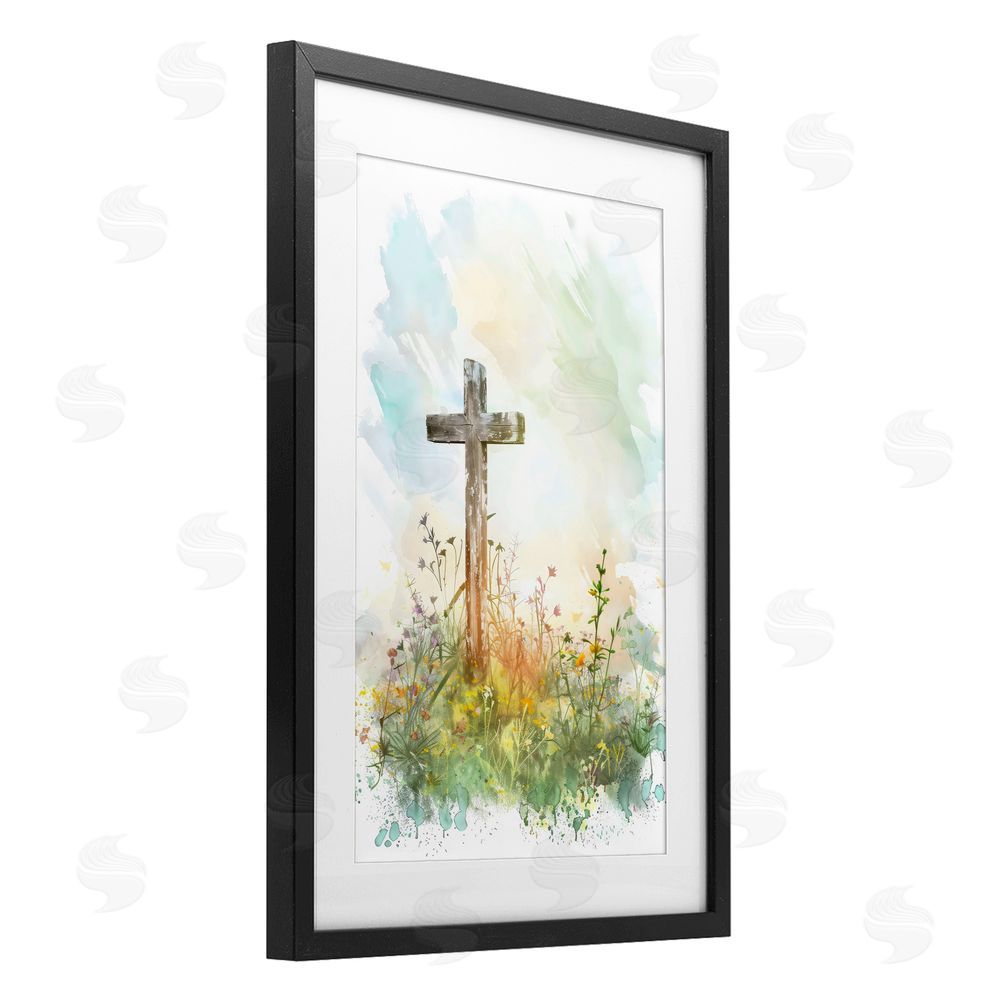 Creative Studio Sunlit Faith And Flowers Black Framed Print Under Glass Art