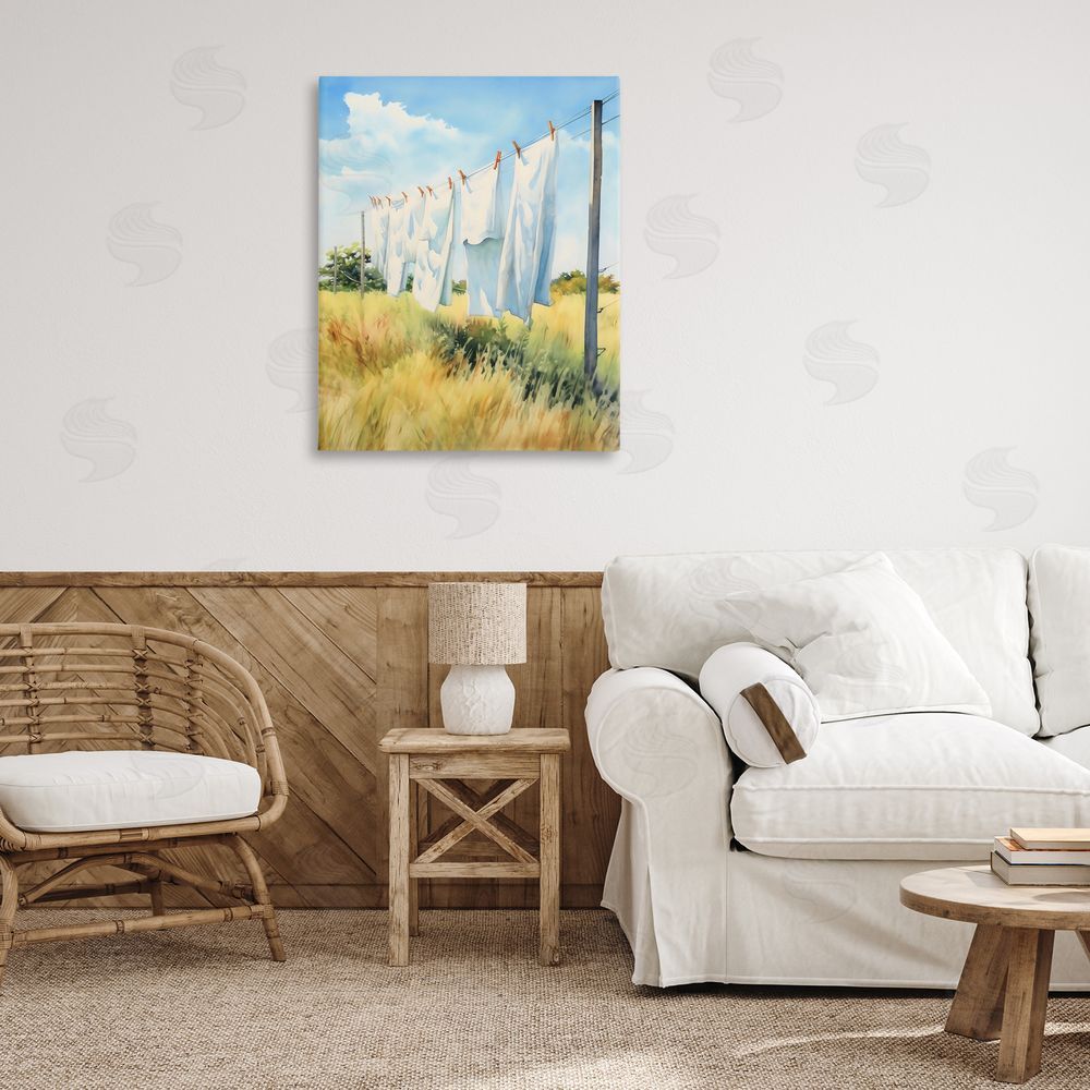 Creative Studio Clothing Line in Windy Meadow Printed Wall Art in Room
