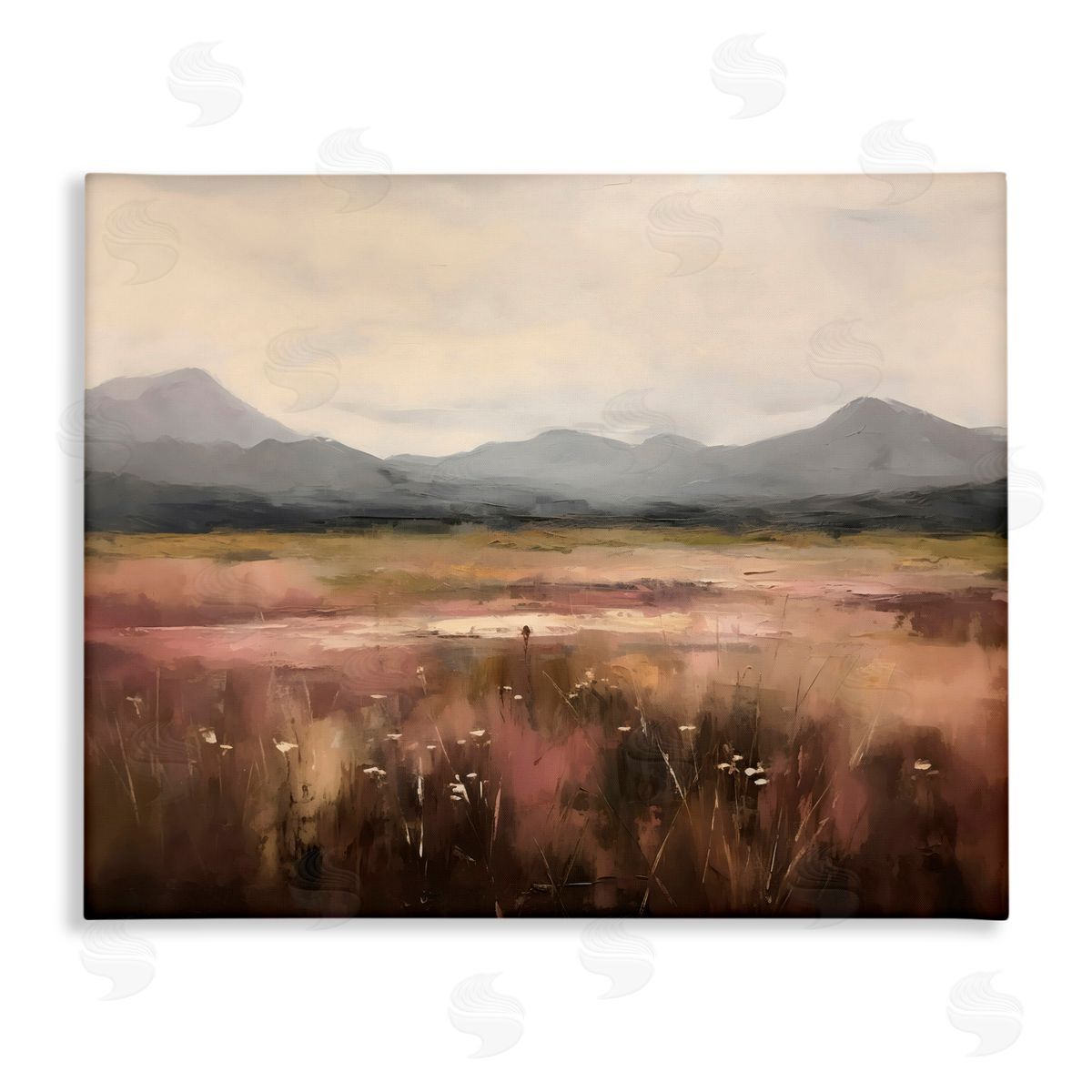 Creative Studio Flower Field Mountain Canvas Wall Art Print