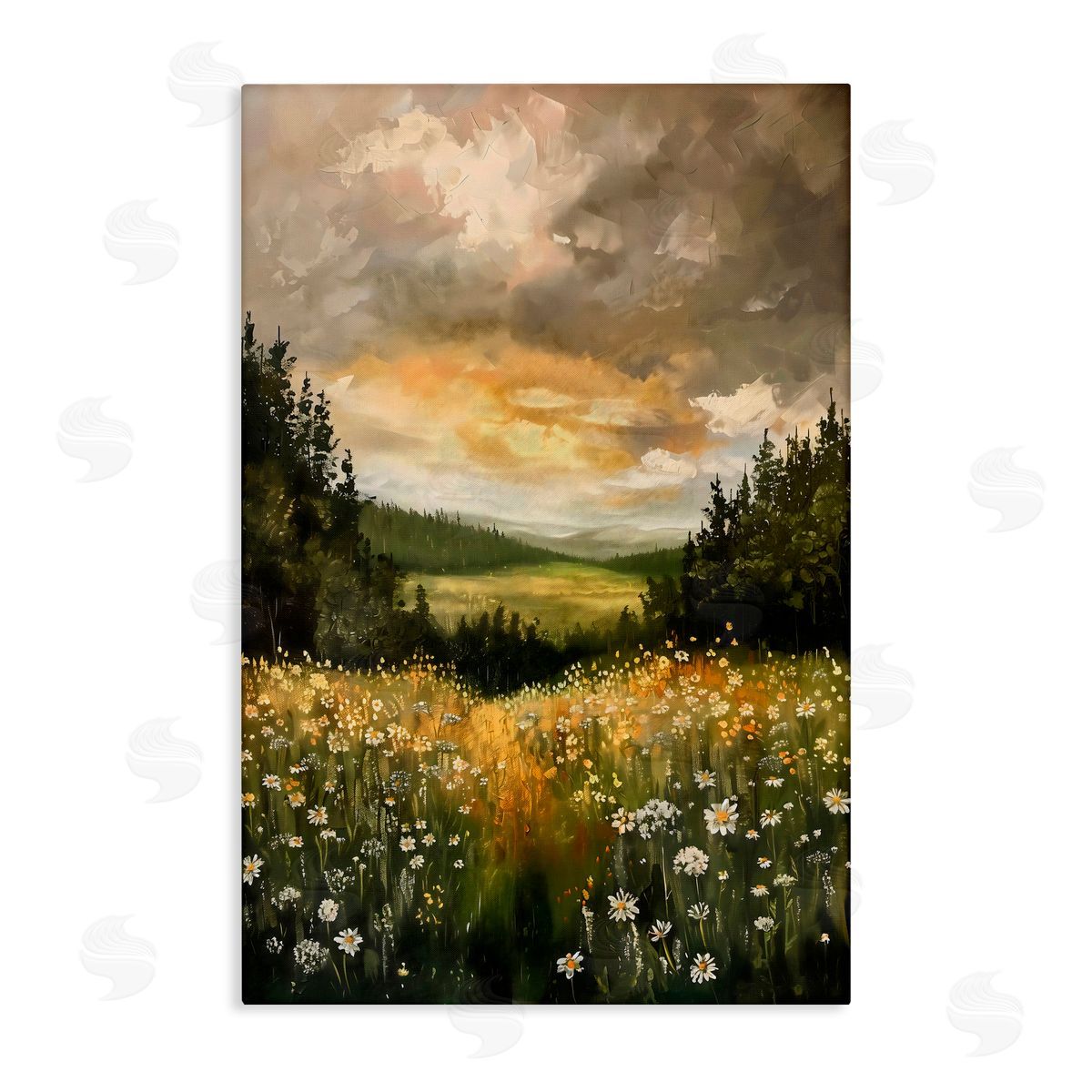 Creative Studio Clouded Daisy Path Canvas Wall Art Print