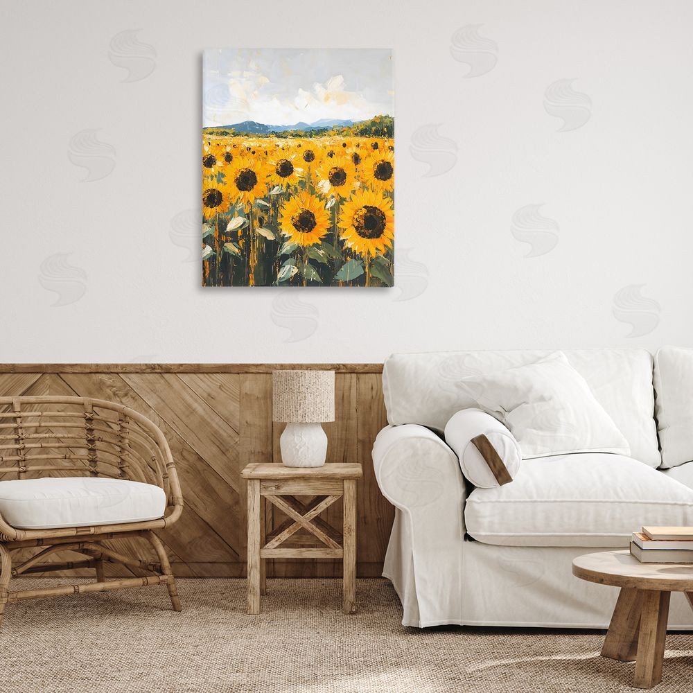 Creative Studio Endless Sunflowers Meadow Printed Wall Art in Room