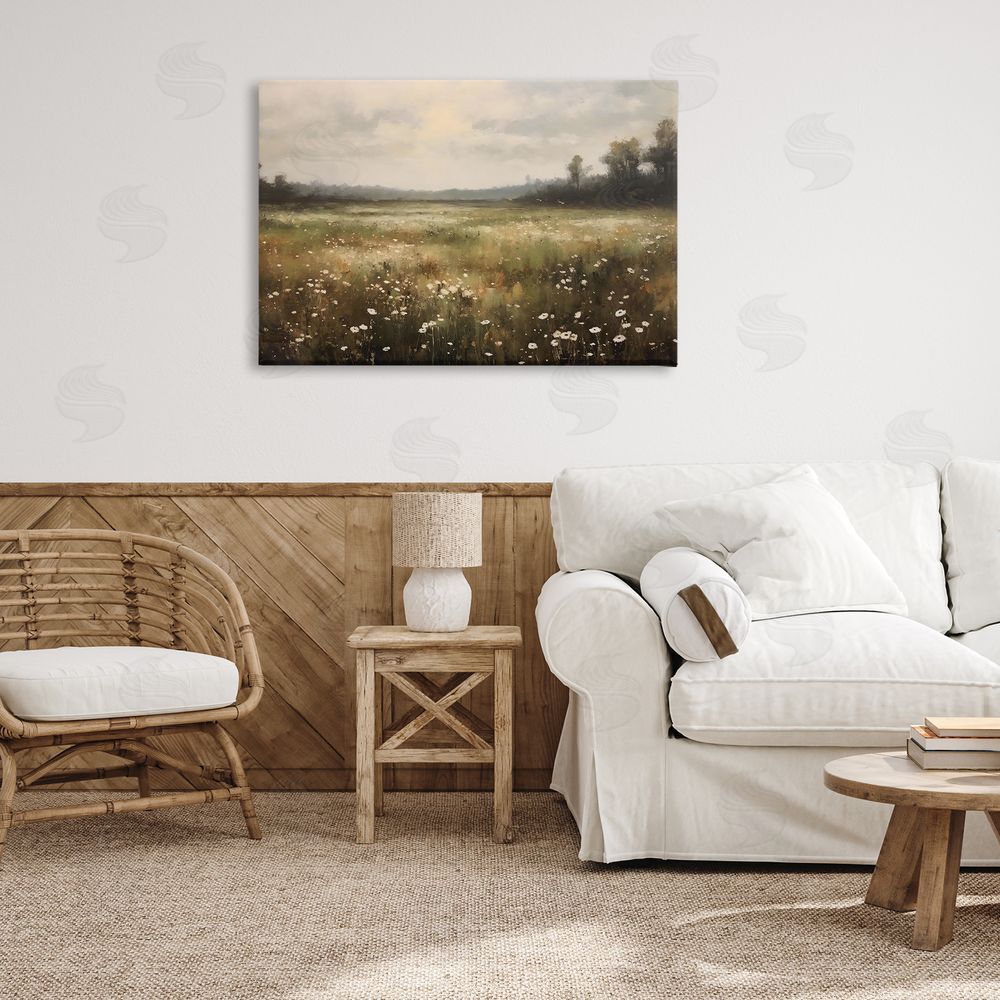 Creative Studio Dotted With Daisies Field Printed Wall Art in Room