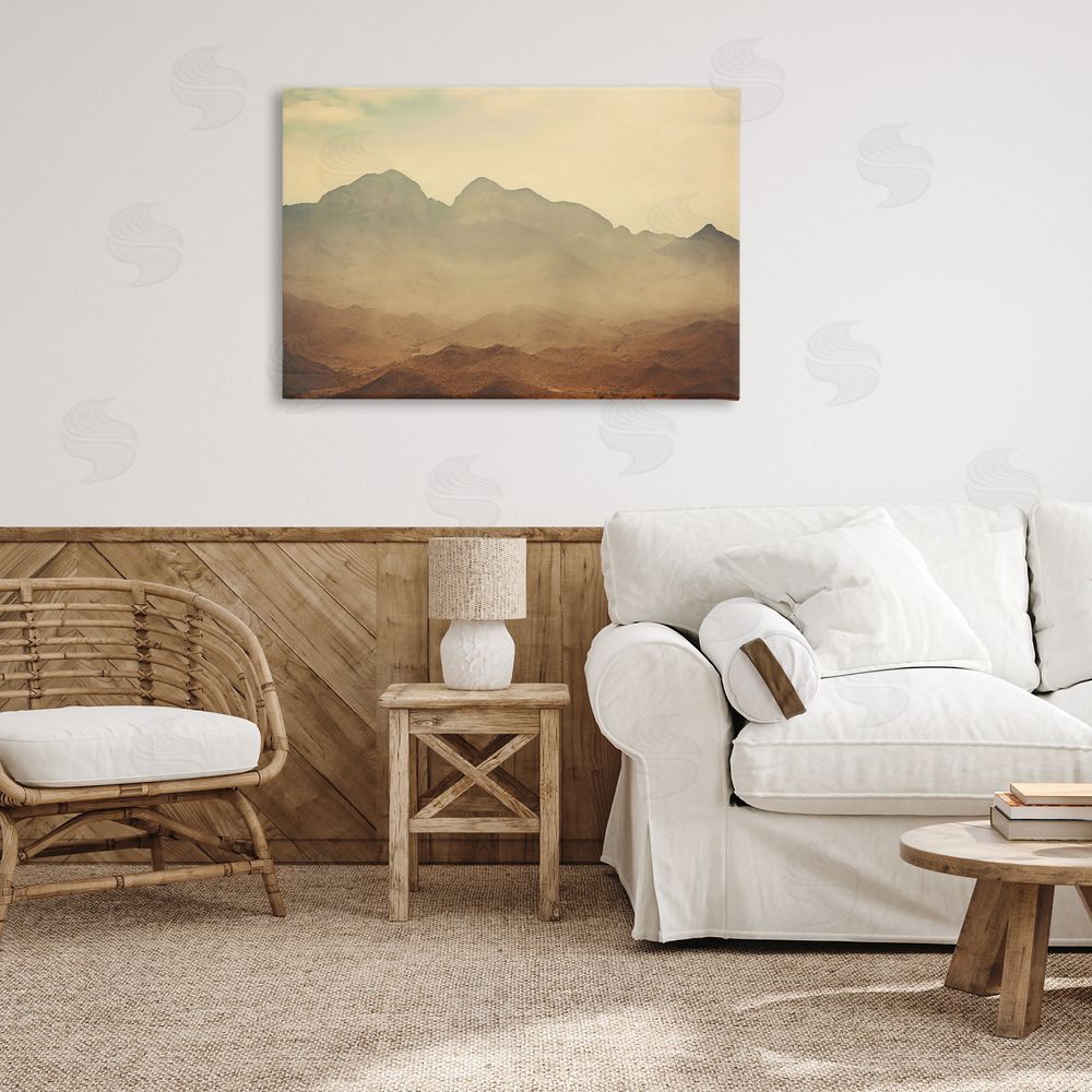Creative Studio Hazy Desert Mountain Printed Wall Art in Room