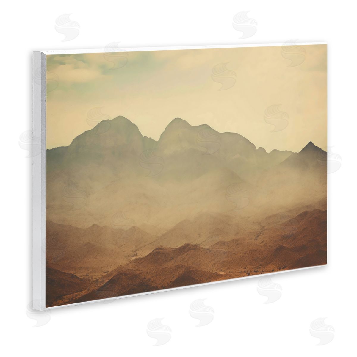 Creative Studio Hazy Desert Mountain Wall Plaque Art Print