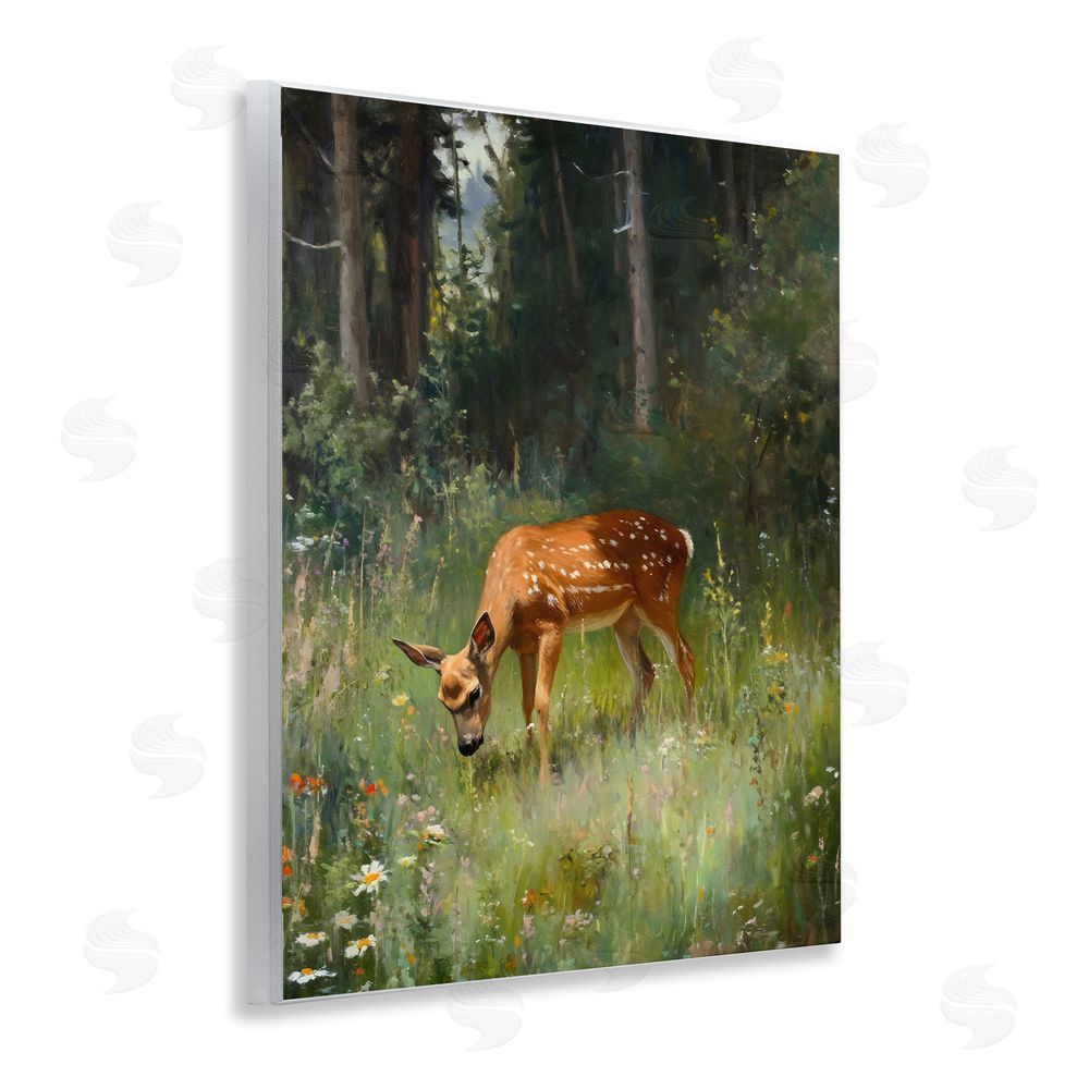Franklyn Gregory Grazing Deer at Forest Glen Wall Plaque Art Print