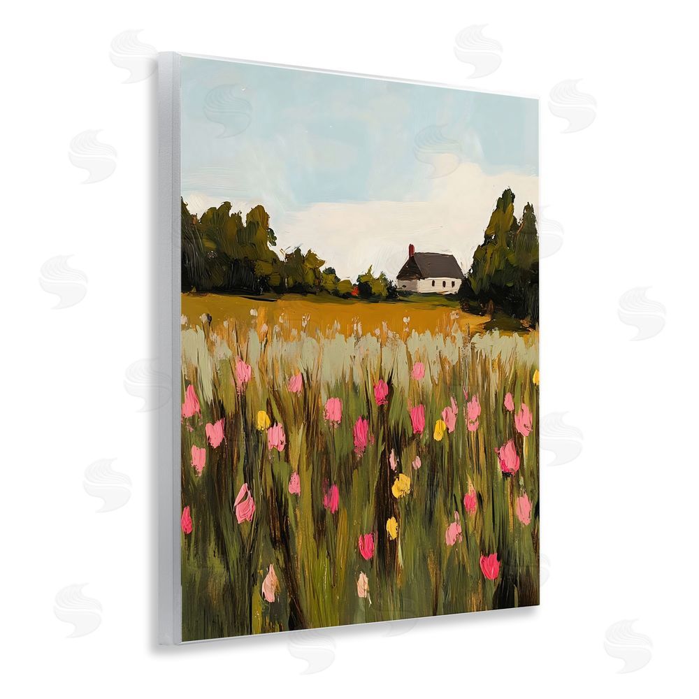 Franklyn Gregory Distant Wildflower Cottage Wall Plaque Art Print