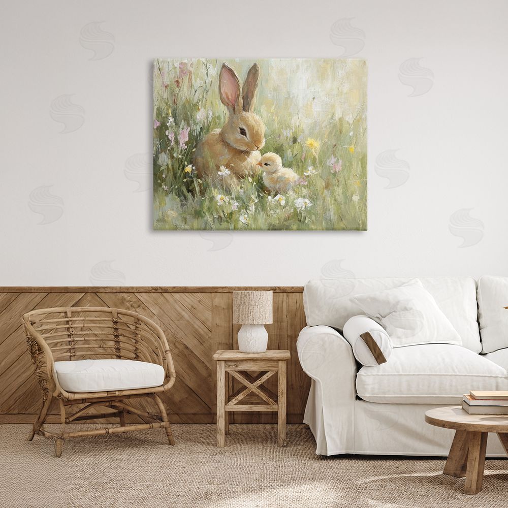 Petal Prints Design Sun Bathed Easter Babies Canvas Art on Wall