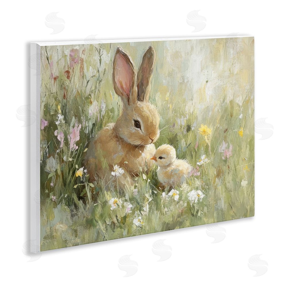 Petal Prints Design Sun Bathed Easter Babies Wall Plaque Art Print